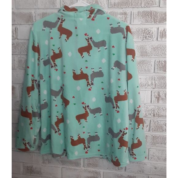 Mentally Exhausted Soft & Cozy Llama PJ Set 2X - Picture 5 of 7